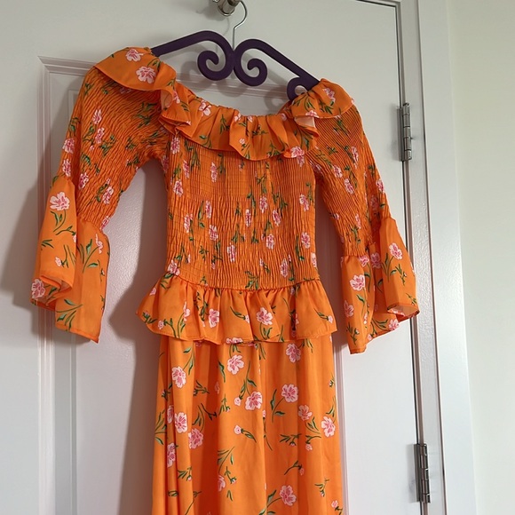 Orange summer dress - Picture 2 of 4